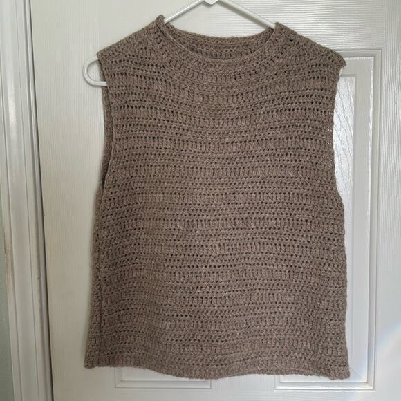 Eileen fisher 100% baby alpaca mock neck sweater vest  size XXS - Picture 3 of 9